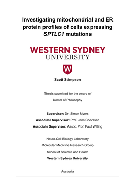 Investigating SPTLC1 Mutations on Protein and Lipid Profiles in HSN-I