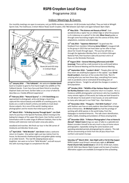 RSPB Croydon Local Group Programme 2016