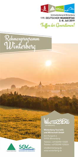 Rahmenprogramm Winterberg