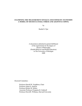 Chapter I : Introduction 1 Overview 1 Review of Literature 3 Methods 12 Research Aims 15 Conclusion 16 References 17