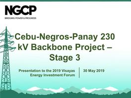 Cebu-Negros-Panay 230 Kv Backbone Project – Stage 3