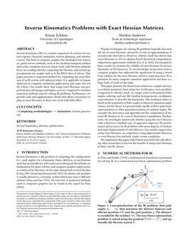 Inverse Kinematics Problems with Exact Hessian Matrices