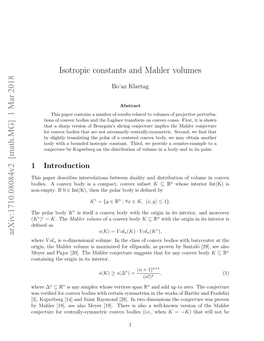 Isotropic Constants and Mahler Volumes