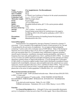 C3a Anaphylatoxin