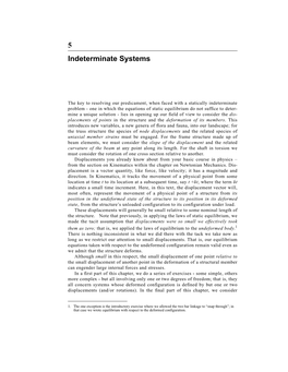 5 Indeterminate Systems