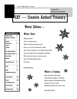 CAT — Creative Authors' Treasury