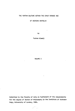 THE YORTAN CULTURE WITHIN the EARLY BRONZE AGE By