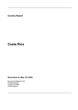 Country Report Costa Rica May 2020