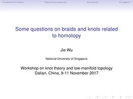 Some Questions on Braids and Knots Related to Homotopy