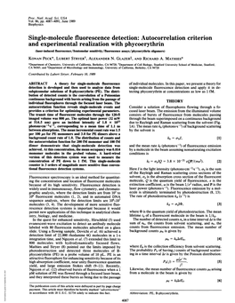 Single-Molecule Fluorescence Detection