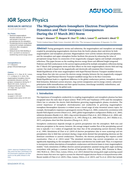 The Magnetosphere-Ionosphere Electron Precipitation Dynamics