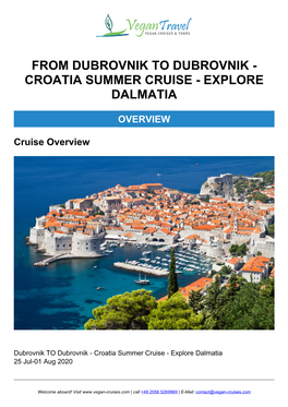 Cruise - Explore Dalmatia