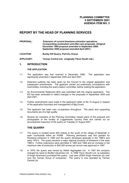 Report by the Head of Planning Services