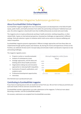 Eurohealthnet Magazine Submission Guidelines