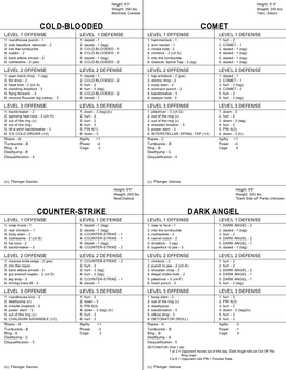 Cold-Blooded Comet Dark Angel Counter