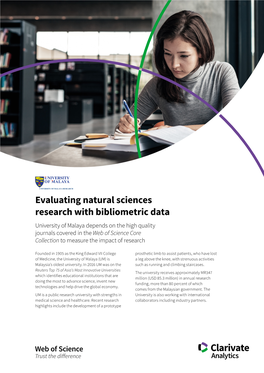 Evaluating Natural Sciences Research with Bibliometric Data