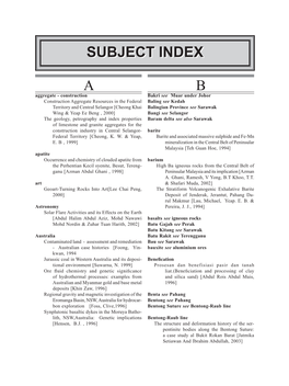 Subject Index 99