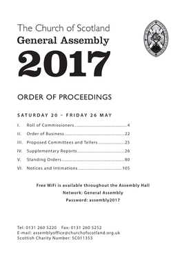 Order of Proceedings