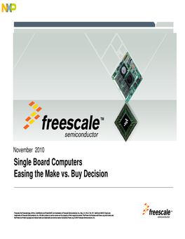 Single Board Computers Easing the Make Vs. Buy Decision