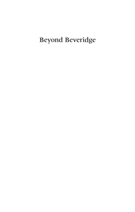 Beyond Beveridge