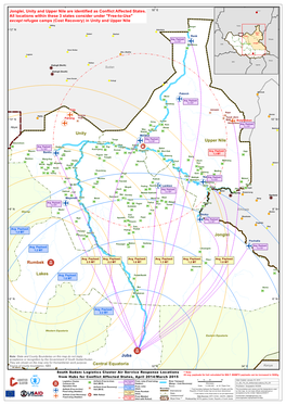 Unity Jonglei Upper Nile Lakes Central Equatoria Rumbek Juba