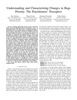 Understanding and Characterizing Changes in Bugs Priority: the Practitioners’ Perceptive