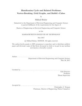 Hamiltonian Cycle and Related Problems: Vertex-Breaking, Grid