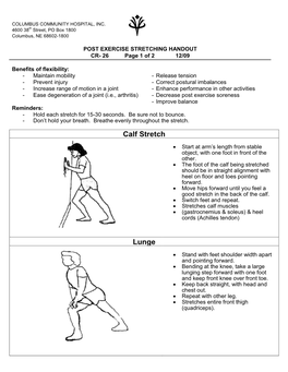 Calf Stretch Lunge