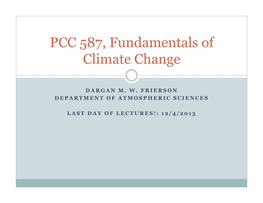 PCC 587, Fundamentals of Climate Change