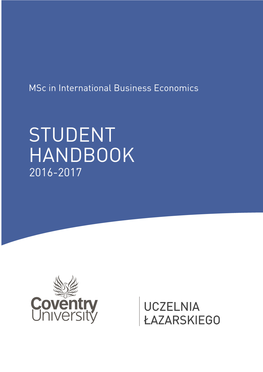 Students' Handbook 2014-15 / BA in Business Economics