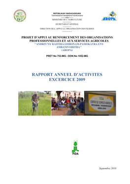 Rapport Annue Rapport Annuel D'activites