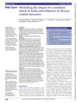 Modelling the Impact of a Smallpox Attack in India and Influence of Disease Control Measures