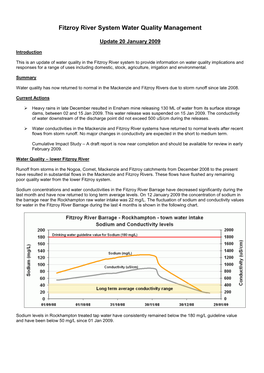 Fitzroy River System Water Quality Management 2009