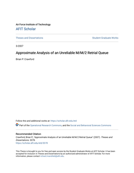 Approximate Analysis of an Unreliable M/M/2 Retrial Queue