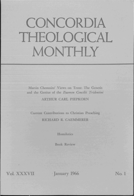 Concordia Theological Monthly