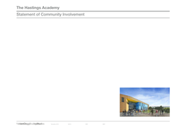 The Hastings Academy Statement of Community Involvement