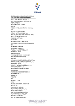 Sd Eibarreko Hornitzaile Zerrenda Listado Proveedores Sd Eibar 1D3a Analogico Y Digital, S.L