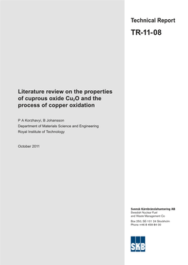 Literature Review on the Properties of Cuprous Oxide Cu2o and the Process of Copper Oxidation