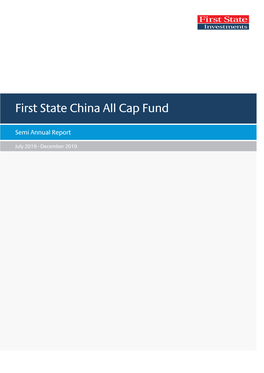 First State China All Cap Fund