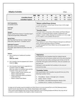 Adeptus Custodes 135Pts