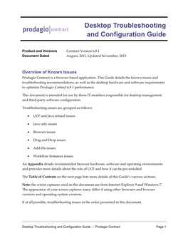 Desktop Troubleshooting and Configuration Guide