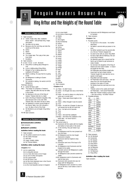 Penguin Readers Answer Key L E V E L