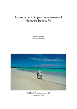 Hydrodynamic Impact Assessment of Natadola Beach, Fiji