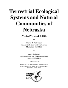 Terrestrial Ecological Systems and Natural Communities of Nebraska