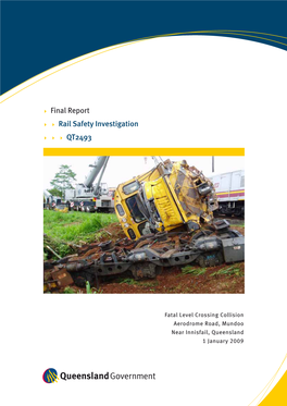 Final Report > > Rail Safety Investigation