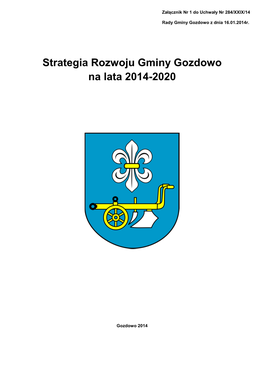 Strategia Rozwoju Gminy Gozdowo Na Lata 2014-2020