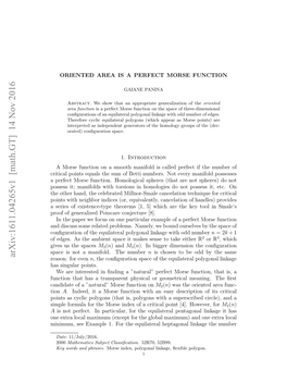 Arxiv:1611.04265V1 [Math.GT] 14 Nov 2016 Iiu,Seeape1 O H Qiaea Etgnllnaeten the Linkage Heptagonal Equilateral Ex the One for and 1