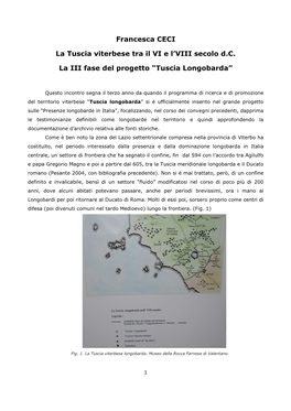 La Tuscia Viterbese Tra Il VI E L'viii Secolo D.C