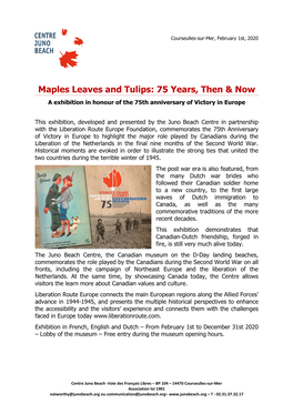 Maples Leaves and Tulips: 75 Years, Then &
