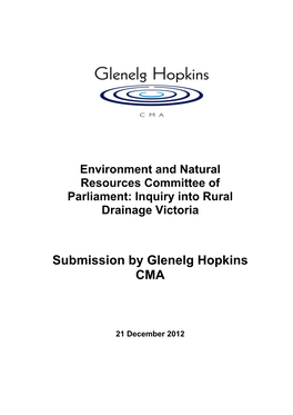 Submission by Glenelg Hopkins CMA